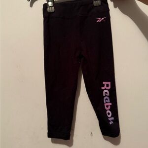 Reebok Kids Black and Pink Leggings